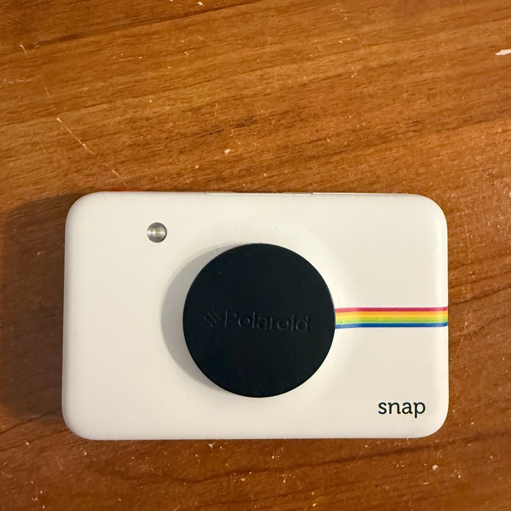 Polaroid Snap Digital Camera - White with Rainbow Accent